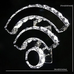 WIFI Κρυστάλλινες Απλίκες Τοίχου Crystal Modern Contemporary Bed Living Hotel Metal