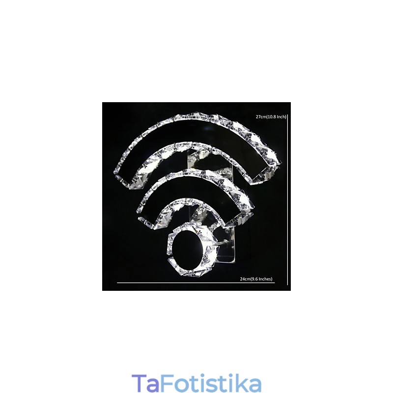 WIFI Κρυστάλλινες Απλίκες Τοίχου Crystal Modern Contemporary Bed Living Hotel Metal