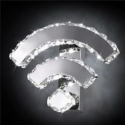 WIFI Κρυστάλλινες Απλίκες Τοίχου Crystal Modern Contemporary Bed Living Hotel Metal