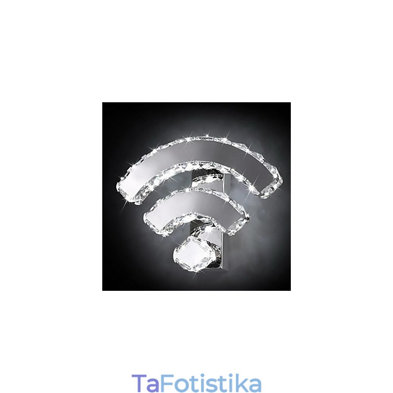 WIFI Κρυστάλλινες Απλίκες Τοίχου Crystal Modern Contemporary Bed Living Hotel Metal
