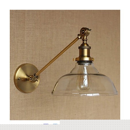 Φωτιστικό τοίχου κρεβατοκάμαρας The Iron Glass Bronze Brass Style Retro Creative American Country Hall Φωτιστικό τοίχου κρεβατοκάμαρας The Iron Glass Bronze Brass Style Retro Creative American Country Hall