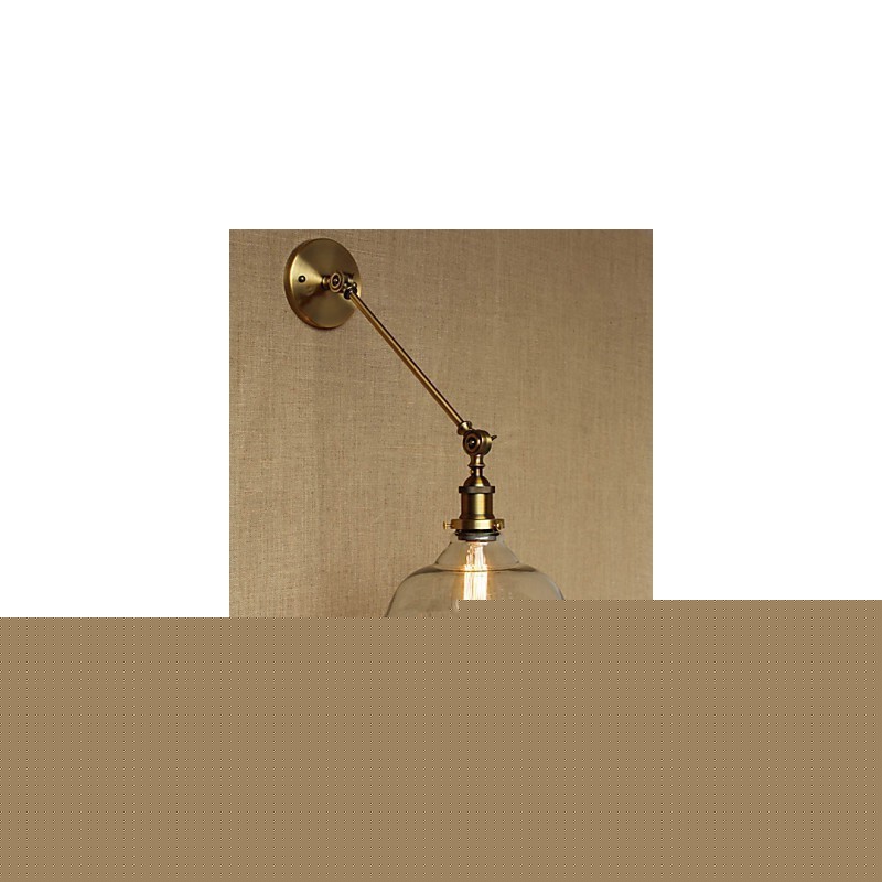 Φωτιστικό τοίχου κρεβατοκάμαρας The Iron Glass Bronze Brass Style Retro Creative American Country Hall