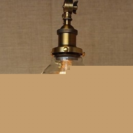 Φωτιστικό τοίχου κρεβατοκάμαρας The Iron Glass Bronze Brass Style Retro Creative American Country Hall