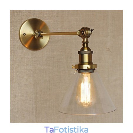 Φωτιστικό τοίχου κρεβατοκάμαρας The Iron Glass Bronze Brass Style Retro Creative American Country Hall Φωτιστικό τοίχου κρεβατοκάμαρας The Iron Glass Bronze Brass Style Retro Creative American Country Hall