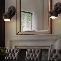 Επιτοίχιο φωτιστικό Loft Creative από σφυρήλατο σίδερο που αποκαθιστά τα φώτα της αρχαίας εποχής