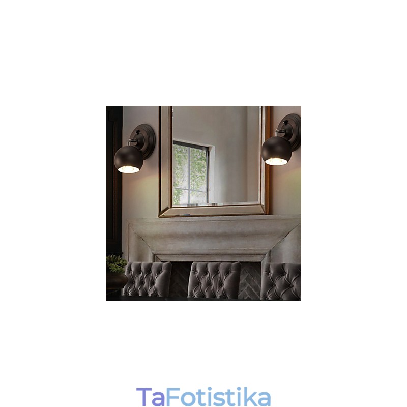 Επιτοίχιο φωτιστικό Loft Creative από σφυρήλατο σίδερο που αποκαθιστά τα φώτα της αρχαίας εποχής