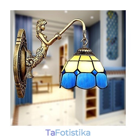 Europe Type Restoring Ancient Ways Φωτιστικό τοίχου Δημιουργικά μεσογειακά γυάλινα φώτα