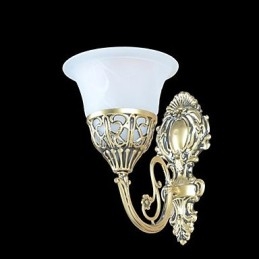 Χάλκινες Απλίκες Τοίχου Φωτιστικά Moire Glass European Retro Classic 220V