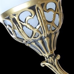 Χάλκινες Απλίκες Τοίχου Φωτιστικά Moire Glass European Retro Classic 220V