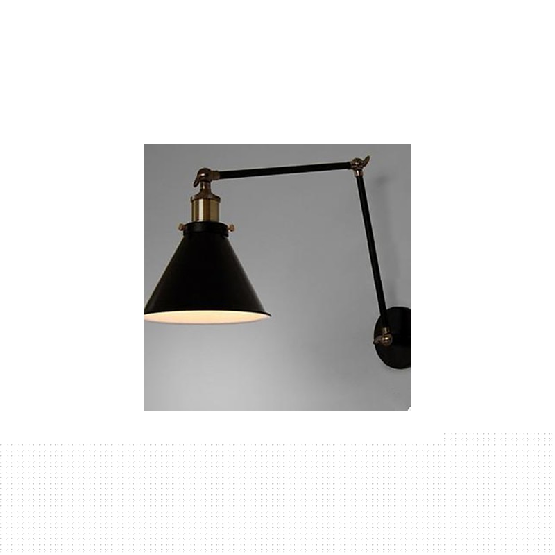 Φωτιστικό διπλού τοίχου Industrial Nostalgia Personality Loft Μαύρη Ομπρέλα