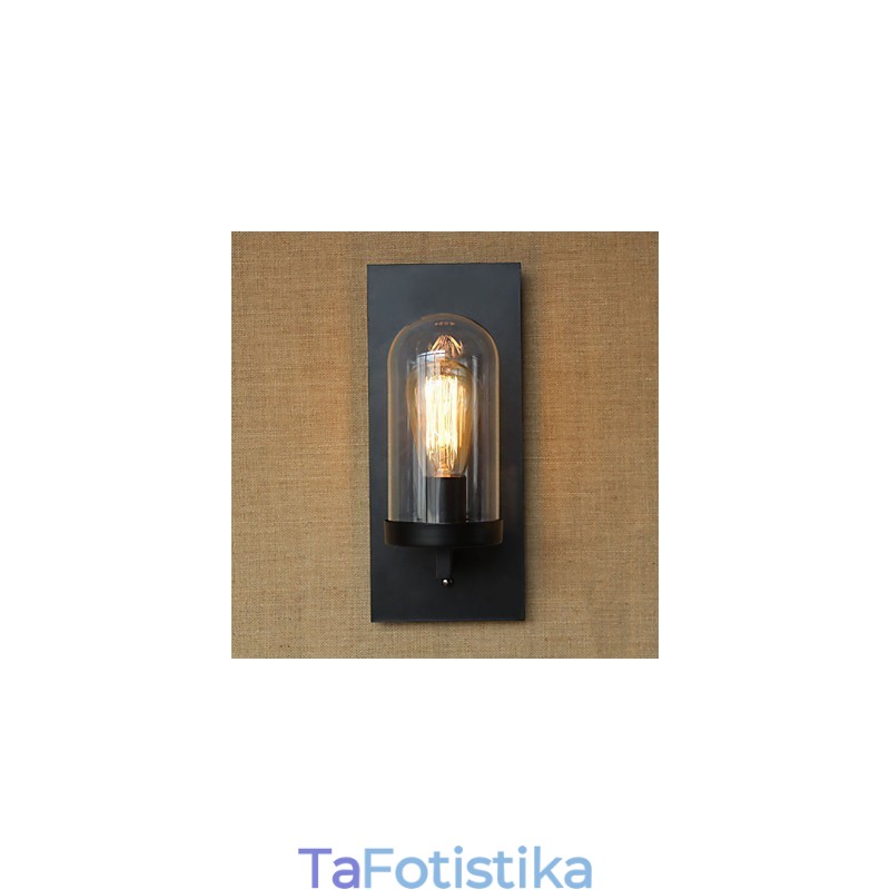 Σαλόνι σε αμερικανικό εξοχικό στιλ Pastoral Aisle Warehouse Industry Μπαρ δίπλα στο κρεβάτι Διακοσμητική απλίκα τοίχου