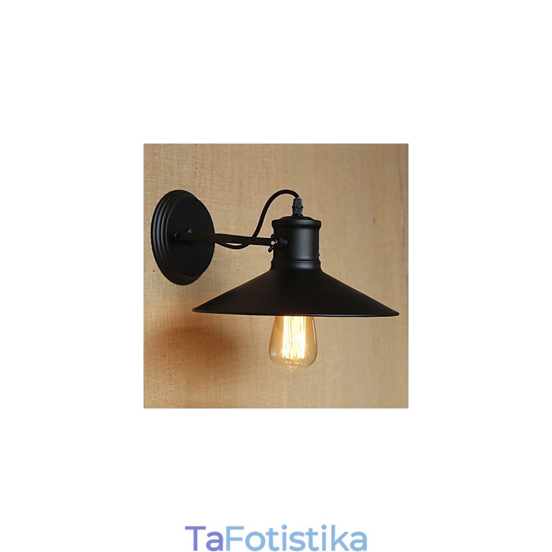 Retro Modern Creative Industrial Wind Black Paint Κατάστημα Αποθήκη Bar Cafe Hotel Σιδερένιο Επιτοίχιο Φωτιστικό