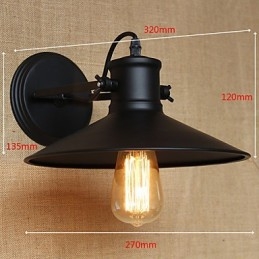 Retro Modern Creative Industrial Wind Black Paint Κατάστημα Αποθήκη Bar Cafe Hotel Σιδερένιο Επιτοίχιο Φωτιστικό