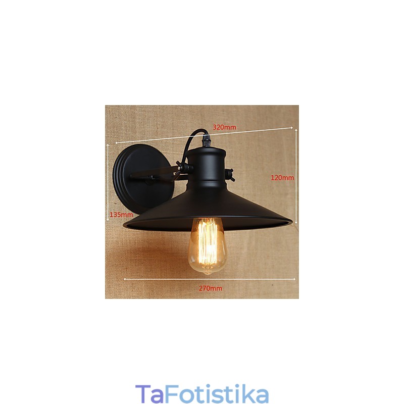 Retro Modern Creative Industrial Wind Black Paint Κατάστημα Αποθήκη Bar Cafe Hotel Σιδερένιο Επιτοίχιο Φωτιστικό