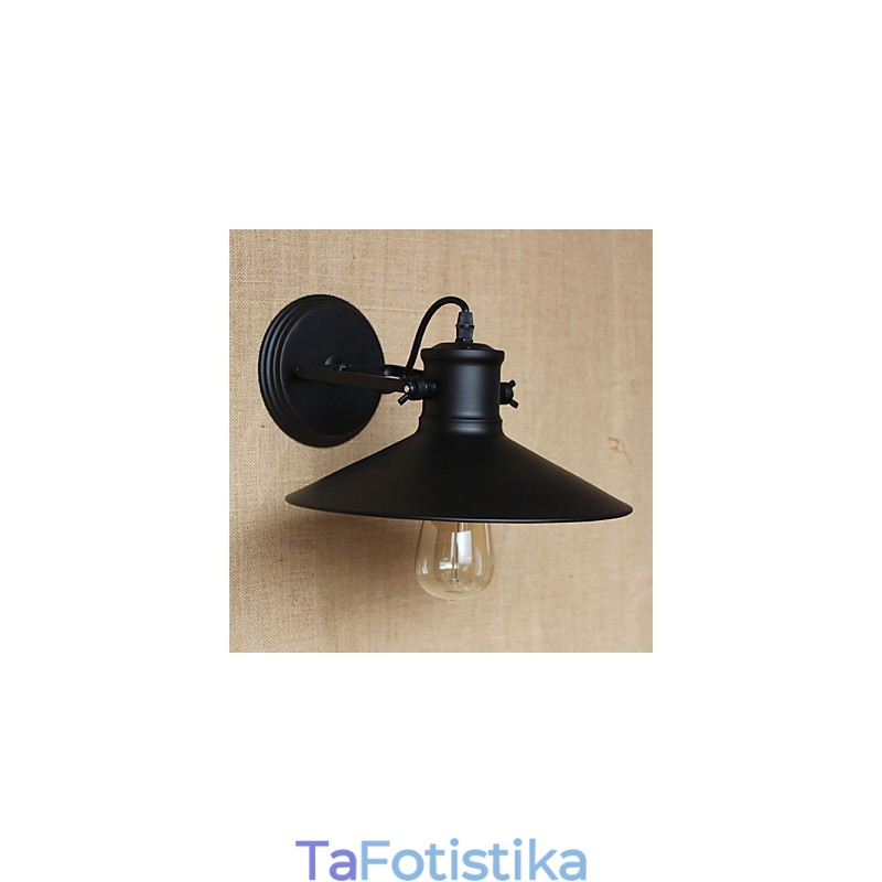 Retro Modern Creative Industrial Wind Black Paint Κατάστημα Αποθήκη Bar Cafe Hotel Σιδερένιο Επιτοίχιο Φωτιστικό