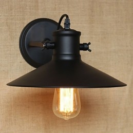 Retro Modern Creative Industrial Wind Black Paint Κατάστημα Αποθήκη Bar Cafe Hotel Σιδερένιο Επιτοίχιο Φωτιστικό