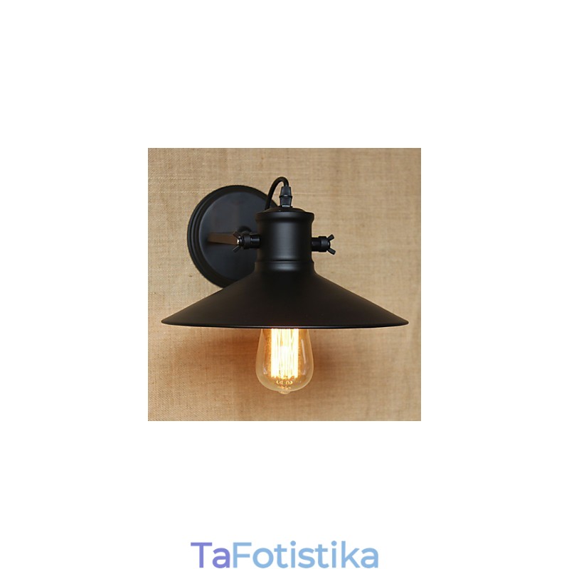Retro Modern Creative Industrial Wind Black Paint Κατάστημα Αποθήκη Bar Cafe Hotel Σιδερένιο Επιτοίχιο Φωτιστικό