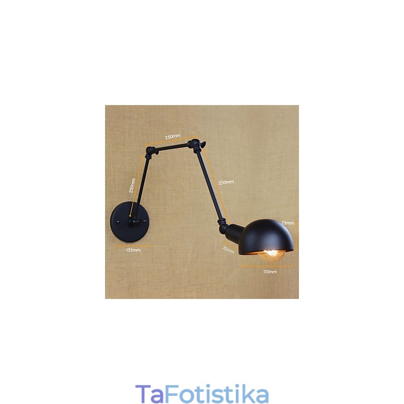 Personality Long Arm ρυθμιζόμενη γωνιακή μπάρα Τρία ρετρό φωτιστικά σαλονιού Φωτιστικά Διακοσμητική απλίκα τοίχου