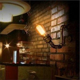 American Village Loft Industrial Edison Style Vintage Φωτιστικό Τοίχου Ρετρό Φωτιστικό Σωλήνα νερού Απλίκα τοίχου