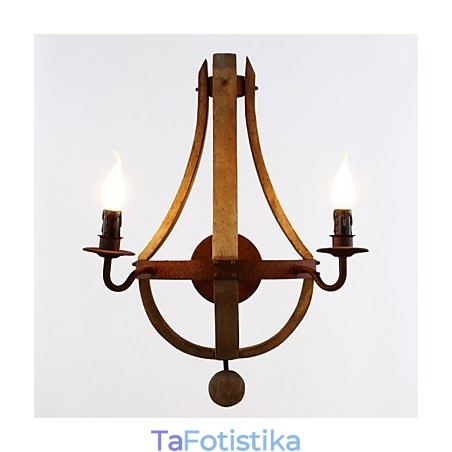 Απλίκες τοίχου Mini Style Rustic Lodge Wood Bamboo Απλίκες τοίχου Mini Style Rustic Lodge Wood Bamboo