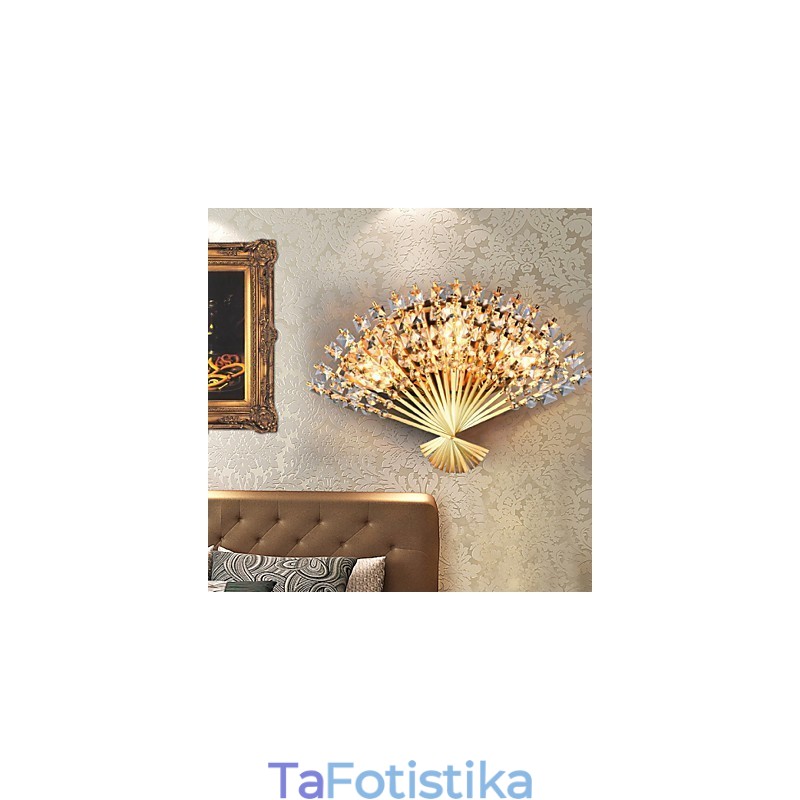 Ημέρα του Αγίου Βαλεντίνου The Fan Wall Decoration Gifts Modern and Contracted Crystal Wall Light Light