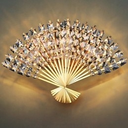 Ημέρα του Αγίου Βαλεντίνου The Fan Wall Decoration Gifts Modern and Contracted Crystal Wall Light Light