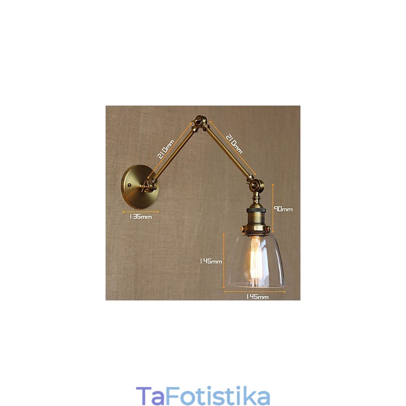 Retro Vintage RACK Υπνοδωμάτιο στο κομοδίνο Exclusive στο λόμπι του ξενοδοχείου με διακόσμηση αντίκες χάλκινη απλίκα τοίχου
