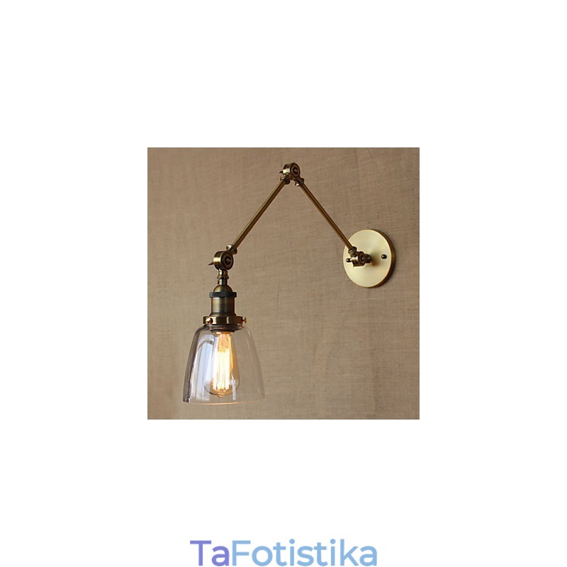 Retro Vintage RACK Υπνοδωμάτιο στο κομοδίνο Exclusive στο λόμπι του ξενοδοχείου με διακόσμηση αντίκες χάλκινη απλίκα τοίχου