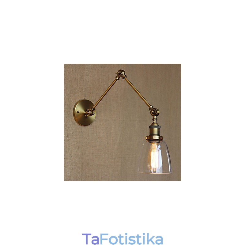 Retro Vintage RACK Υπνοδωμάτιο στο κομοδίνο Exclusive στο λόμπι του ξενοδοχείου με διακόσμηση αντίκες χάλκινη απλίκα τοίχου