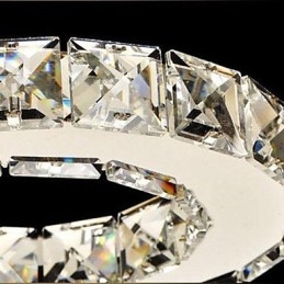 Crystal Flush Mount 3 Lights Μοντέρνο διαφανές επιμεταλλωμένο ανοξείδωτο ατσάλι