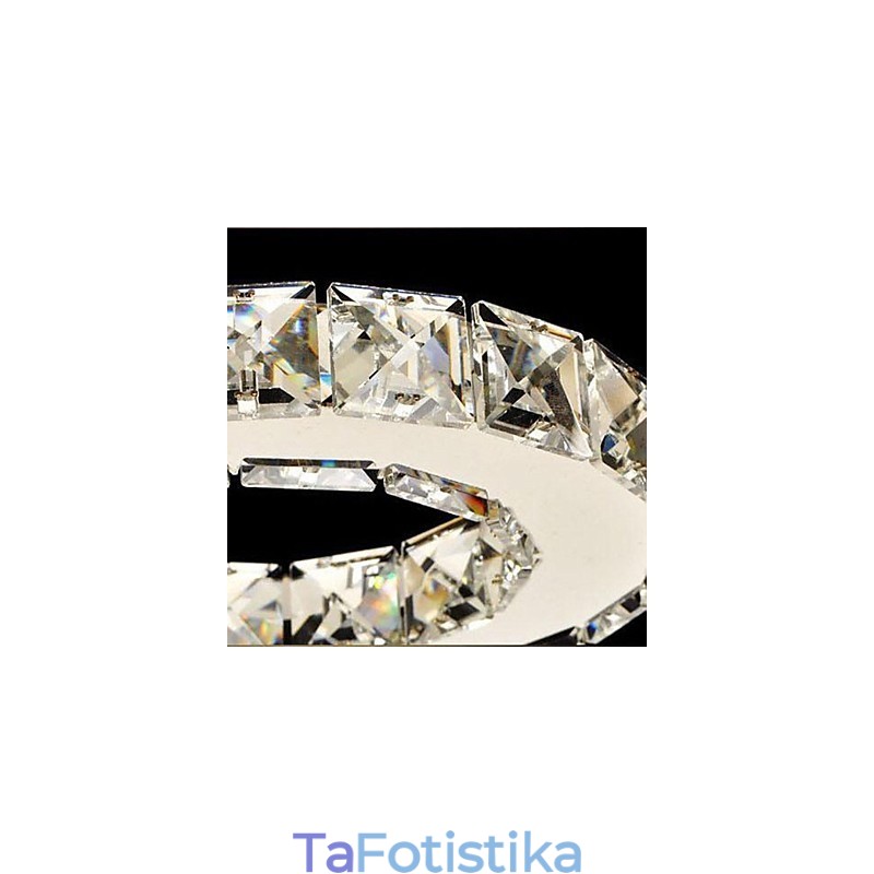 Crystal Flush Mount 3 Lights Μοντέρνο διαφανές επιμεταλλωμένο ανοξείδωτο ατσάλι