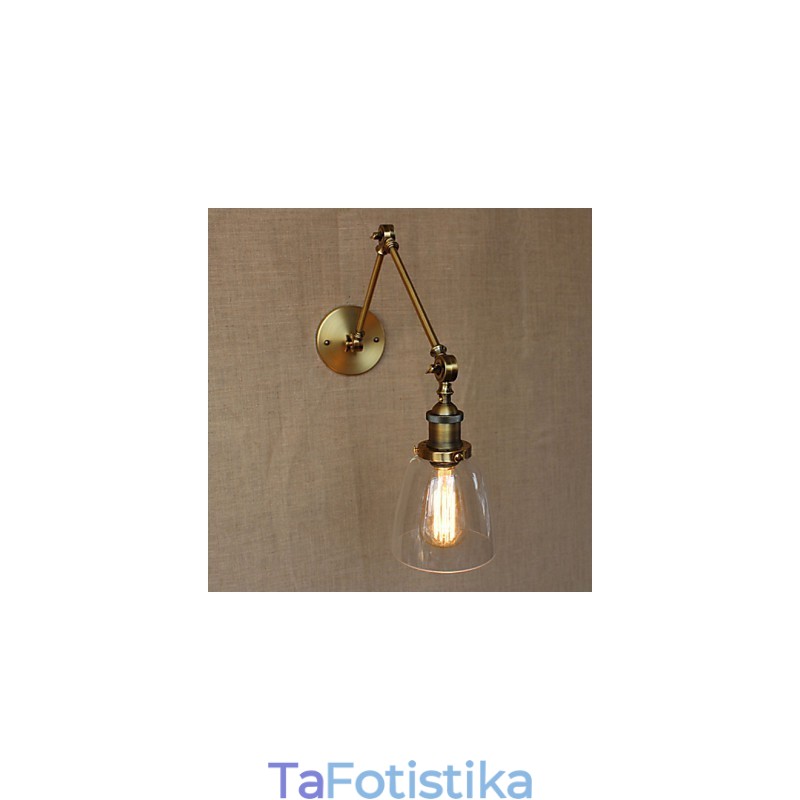 Retro Vintage RACK Υπνοδωμάτιο στο κομοδίνο Exclusive στο λόμπι του ξενοδοχείου με διακόσμηση αντίκες χάλκινη απλίκα τοίχου