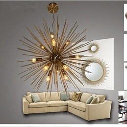 Retro Imitation Copper Creative σειρά 12 Chandelier