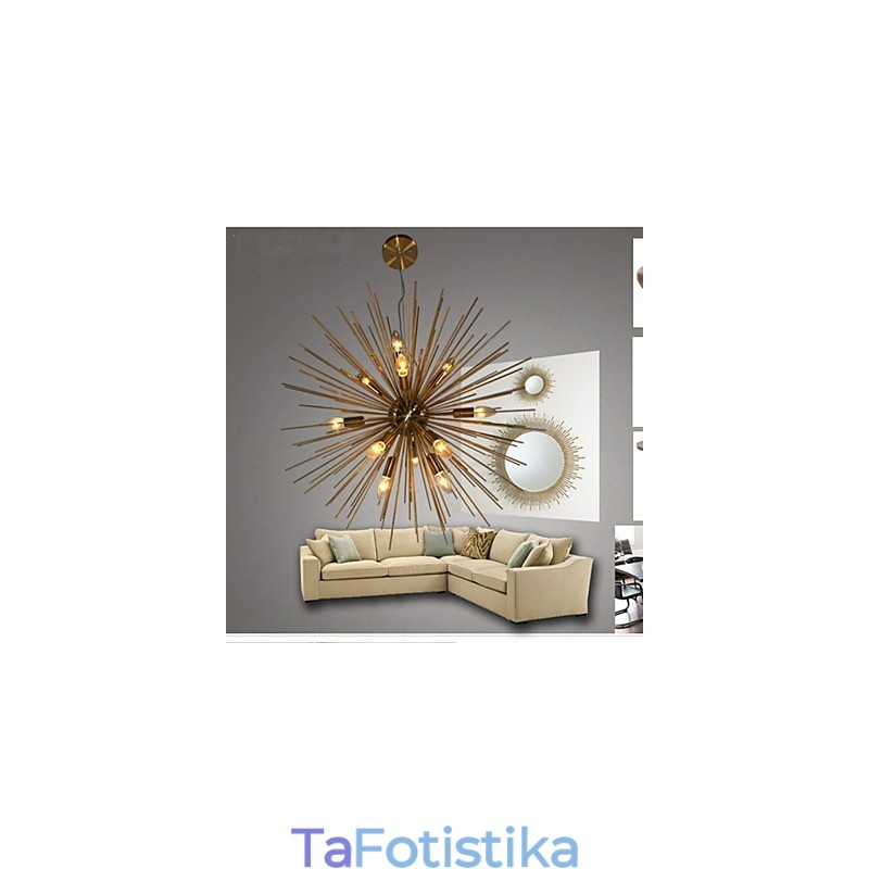 Retro Imitation Copper Creative σειρά 12 Chandelier
