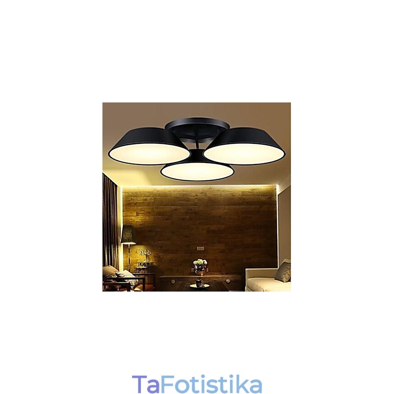 Flush Mount 3 Lights Metal Acrylic Simple Modern