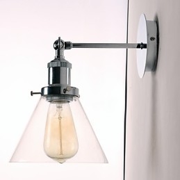 Φωτιστικό τοίχου Art Deco με Γυάλινο Κώνο Σκιά
