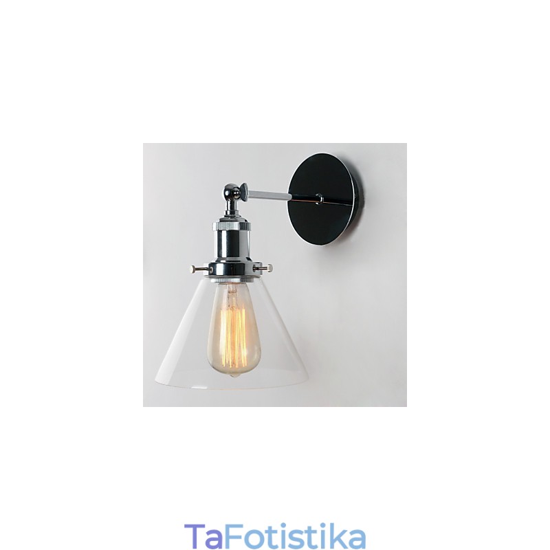 Φωτιστικό τοίχου Art Deco με Γυάλινο Κώνο Σκιά