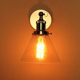 Φωτιστικό τοίχου Art Deco με Γυάλινο Κώνο Σκιά