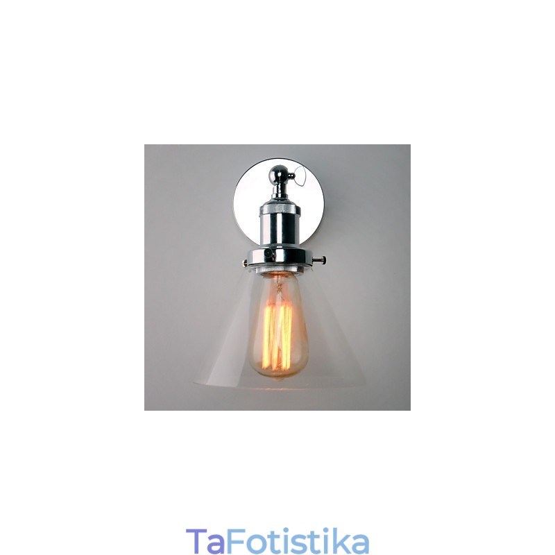 Φωτιστικό τοίχου Art Deco με Γυάλινο Κώνο Σκιά