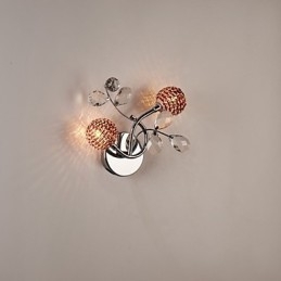 Απλίκες τοίχου Crystal Mini Style Modern Contemporary Metal