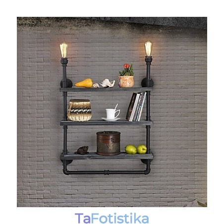 Απλίκες τοίχου Mini Style Rustic Lodge Metal Απλίκες τοίχου Mini Style Rustic Lodge Metal