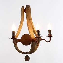 Απλίκες τοίχου Mini Style Rustic Lodge Wood Bamboo