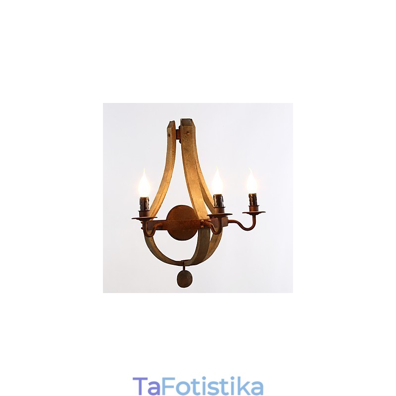 Απλίκες τοίχου Mini Style Rustic Lodge Wood Bamboo