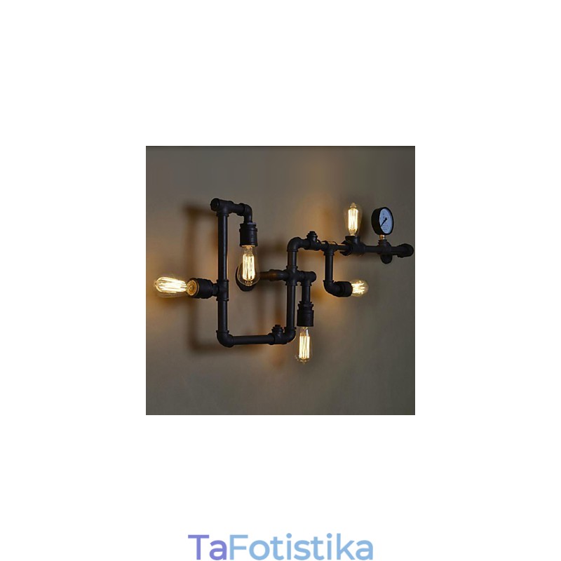 Απλίκες τοίχου 5 Light Water Pipe Iron Mini Style Industrial Style Country Metal