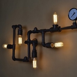 Απλίκες τοίχου 5 Light Water Pipe Iron Mini Style Industrial Style Country Metal