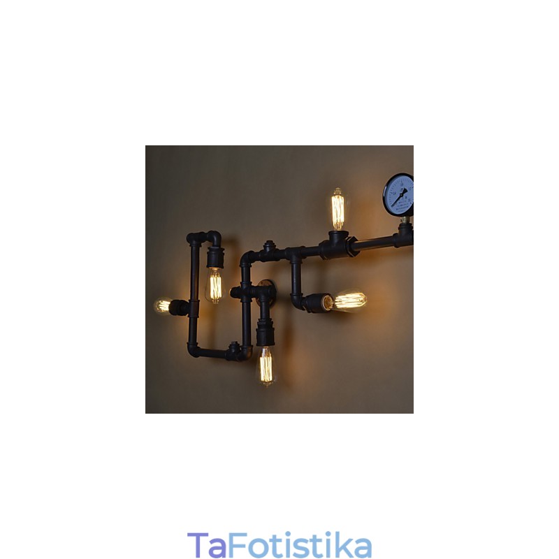 Απλίκες τοίχου 5 Light Water Pipe Iron Mini Style Industrial Style Country Metal