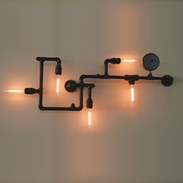 Απλίκες τοίχου 5 Light Water Pipe Iron Mini Style Industrial Style Country Metal