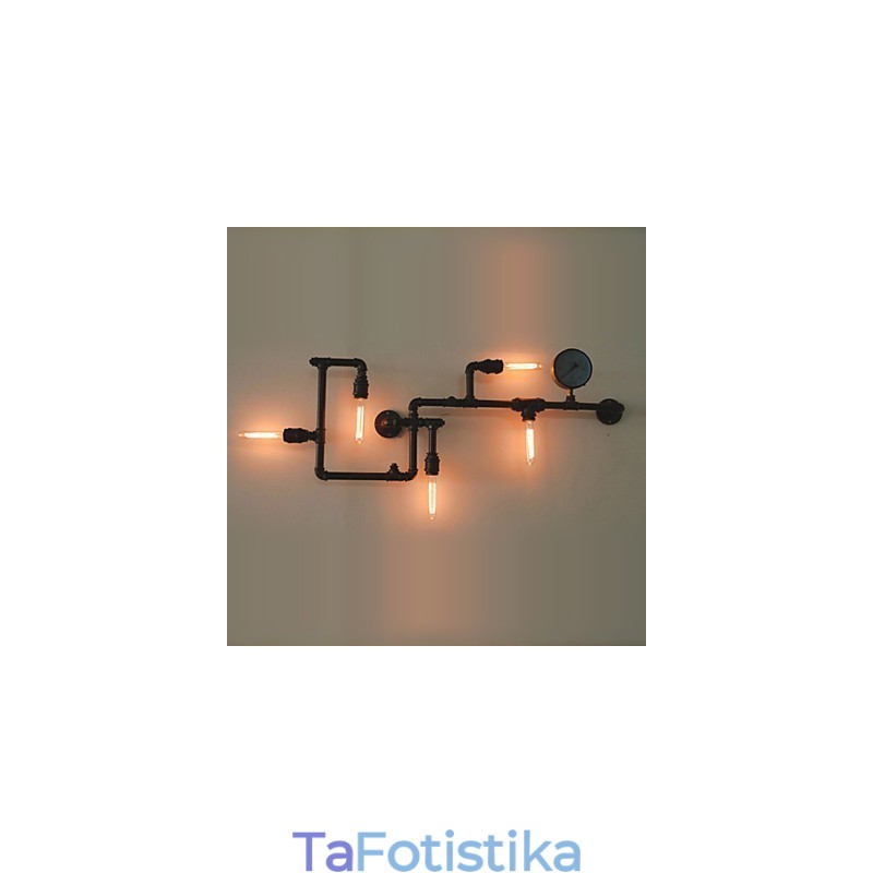 Απλίκες τοίχου 5 Light Water Pipe Iron Mini Style Industrial Style Country Metal