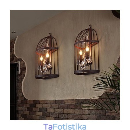 Απλίκες τοίχου Mini Style Rustic Lodge Metal Απλίκες τοίχου Mini Style Rustic Lodge Metal