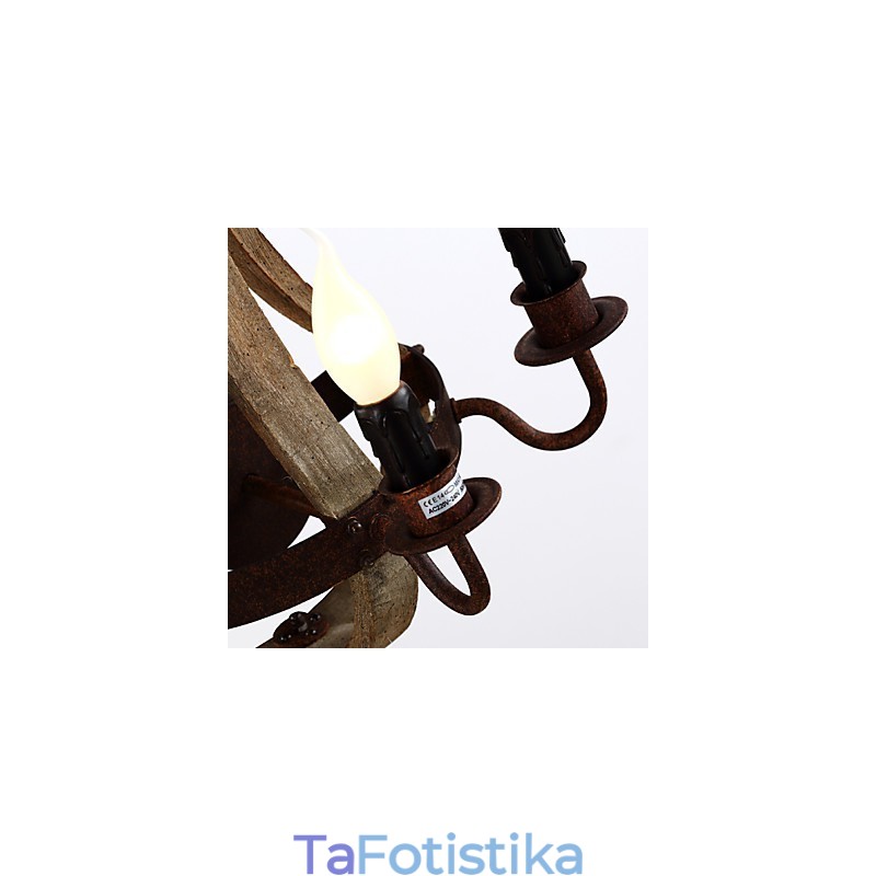 Vintage αμερικανικό ρουστίκ ξύλινο επιτοίχιο φωτιστικό βαρελιού κρασιού Φωτιστικό σαλόνι και υπνοδωμάτιο